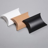 Custom logo folding paper box candy/socks packaging pillow paper box with handle