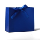 Bowknot decorative color paper bag custom logo square gift paper bag