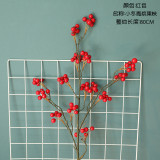 2021Manufacturer simulation flower green plant decoration wholesale wedding crafts ins wind cross border Holly fruit