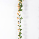 2021 manufacturer wholesale wall flower wedding decoration green leaf artificial rose vine
