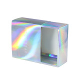 Custom logo luxury laser paper gift box jewelry cosmetic paper box gift packaging folding drawer paper box