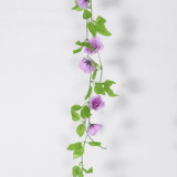 2021 manufacturer wholesale wall flower wedding decoration green leaf artificial rose vine