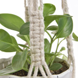 Handmade Macrame Flower Pot Hanging Basket Knotted Rope Flowerpot Net Bag Horticultural Home Door Balcony Courtyard Garden Decor