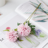 Wedding simulation bouquet artificial flower cross border plant silk flower decoration double headed dandelion