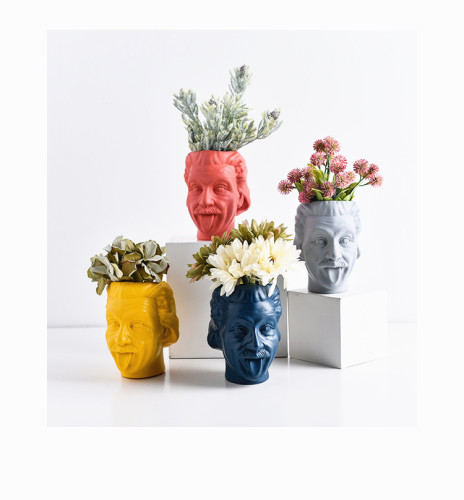 Home Avatar Decoration Ornaments Porcelain Original Crafts Pen Holder American Style Edison Creative Flower Pot