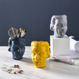 Home Avatar Decoration Ornaments Porcelain Original Crafts Pen Holder American Style Edison Creative Flower Pot