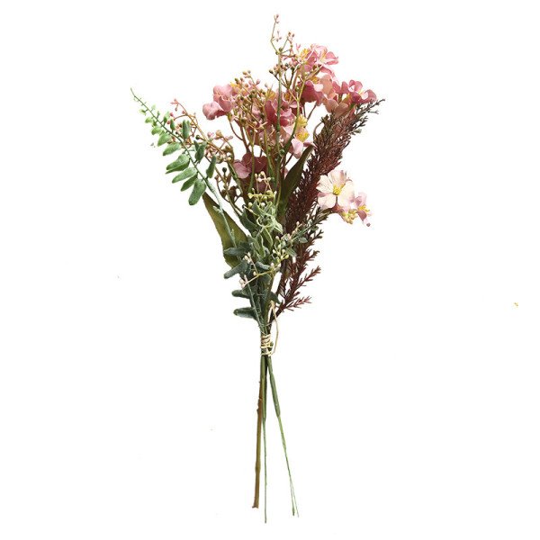 Simulated flower manufacturer's family decoration, wedding holding flowers, road guide flower wall with flower smiling bouquet