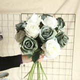 2021 simulated flower plant bonsai wedding decoration ins flannelette rose