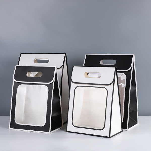 Paper Bag With Window Gift Craft Paper Bag Food Packaging Paper Bags