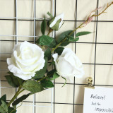 2021 hot  green plant simulation flower plant wedding decoration ins wind Flannelette 5 roses