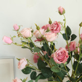 2021Simulated flower manufacturer family decoration wedding holding flower wall plant ins wind 6 roses