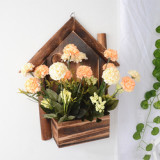 Decoration Wood Flower Pot European-style Decorative Potted Flower Pot Home Decoration Wall-mounted