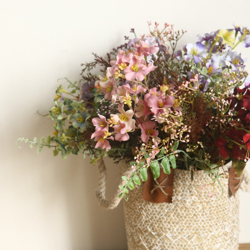 Simulated flower manufacturer's family decoration, wedding holding flowers, road guide flower wall with flower smiling bouquet