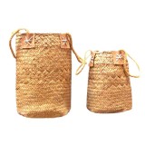 Factory Direct Sale Portable Rattan Flower Basket Wicker Straw Flower Pot Special Offer New Medium Round Flower Pot