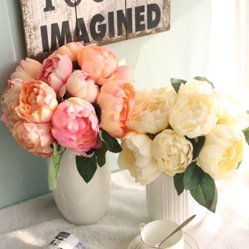 Wholesale imitation flowers artificial flower wedding supplies  hand held flowers, family decoration, peony round roses