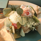 2021Green plant manufacturer imitation flower wholesale wedding decoration ins wind cross border rose handle flower
