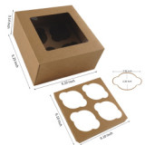 Chocolate kraft paper box moon cake/cookie/candy packaging paper box custom logo