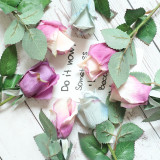 2021Simulated flowers wedding holding flowers family background flower wall photography props set single rose