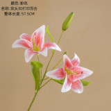 Manufacturer simulation flower home decoration cross border wedding wholesale double headed 3D printing Lily