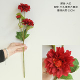 Multi head Dahlia imitation flower manufacturer family decoration wedding holding flowers road leading flower wall plants