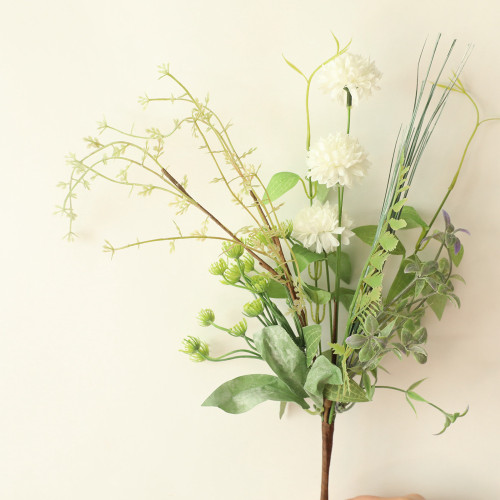 2021Cross border wedding decorations Clematis simulation flower manufacturer fake flower green plant wholesale