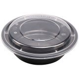 Round Bowl 32oz Black Disposable Take away Food packaging Box Container