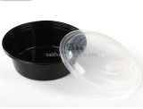 Round Bowl 32oz Black Disposable Take away Food packaging Box Container