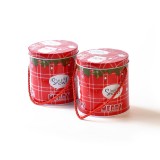 Red Christmas Exclusive Custom Gift Packing Socks Tin Box