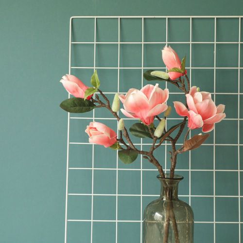 2021Manufacturer's imitation flower home decoration hand held flower rose wall wedding Magnolia