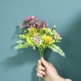 Wholesale wedding gem lotus simulation flower manufacturers cross border artificial flowers and green plant decorations