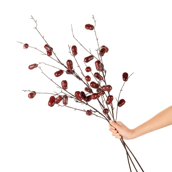 Manufacturer wholesale wedding decoration simulation flower cross border green plant artificial jujube branch