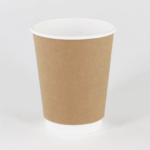 12oz Hot selling Disposable Kraft Double Wall Paper Coffee Cups