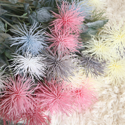 Wedding simulation flower manufacturer home decoration wedding holding flower road lead flower sea urchin thorn ball