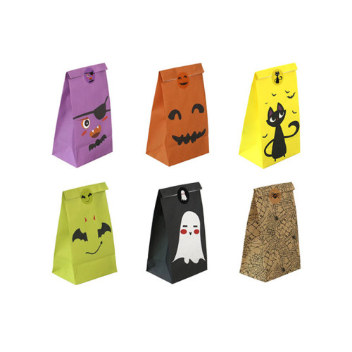 Wholesale Recycled Kraft Paper Sport Halloween Treat Goody Gags Paper Gift Bags Party Favor Candy Bags