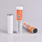 Custom empty Aluminum tube 18 pill Vitamin C Effervescent Tablets Cans wholesale