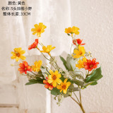 Chrysanthemum oil painting Ono simulation flower green plant wholesale wedding decorations