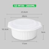 Disposable plastic container with lid large serving soup bowl