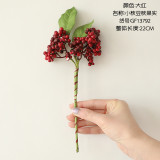 2021 christmas wholesale berry imitation flower wedding home decoration foreign trade bean branch
