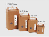 Wholesale eco friendly package paper bag food Kraft brown paper bags