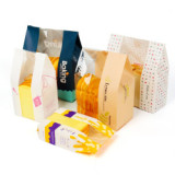 Food Grade Custom Logo Kraft Bread Paper Bag For Bread Packaging Paper Bag With Window