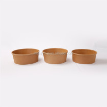 Disposable kraft brown buckets containers with lid wholesale