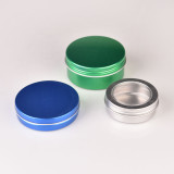 customizable empty aluminium pot jars tin can container 2oz 4oz 5oz 8oz Aluminum jar for candle oil