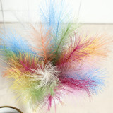 Cross border wholesale feather phoenix tail grass simulation flower manufacturer family decoration wedding hand held flowers