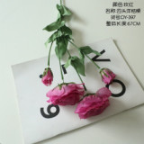 Manufacturers wholesale simulation flower foreign trade home decoration wedding holding flowers 4 head of flower