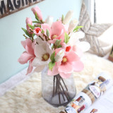 Small fresh artificial flower foreign trade flower arrangement family decoration wedding single branch Magnolia