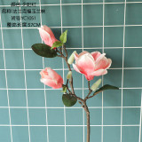 2021Manufacturer's imitation flower home decoration hand held flower rose wall wedding Magnolia