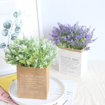 2021Plastic flower cross border imitation flower manufacturer family decoration wedding plant Lavender