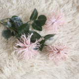 Wholesale arrangement of simulated flowers family decoration wedding holding flowers road guide flocked sea urchin