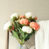 2021Green plant wholesale wedding simulation flower manufacturer decoration round rose