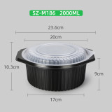 Disposable plastic container with lid large serving soup bowl